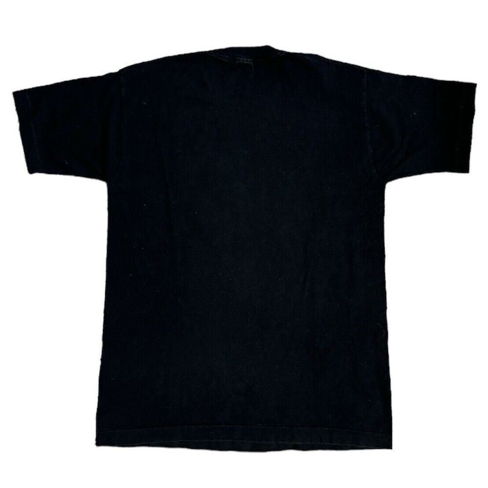 Vintage Y2K 90s Haunted House Ghost Halloween T Shirt Size M Black Single Stitch - Picture 2 of 11